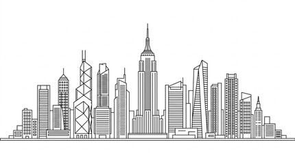 Fototapeta premium new york city skyline
