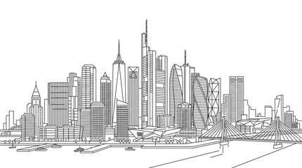 Fototapeta premium city skyline vector
