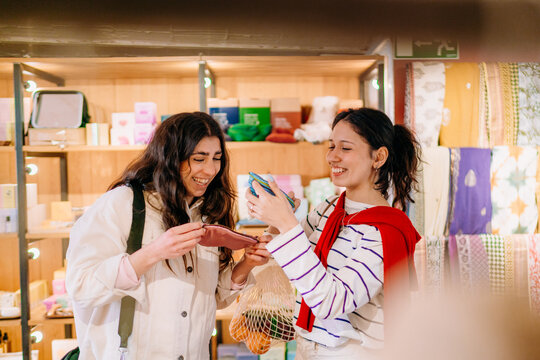 Two women in a store