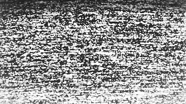 real detuned analog tv static noise glitch