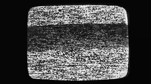 real detuned analog tv static noise glitch