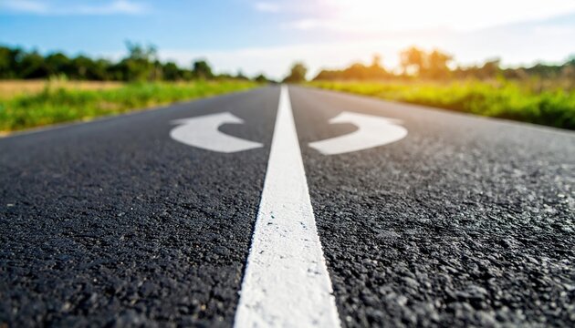 Innovation pathway concept with unique route breaking away from traditional directions, entrepreneurship theme
