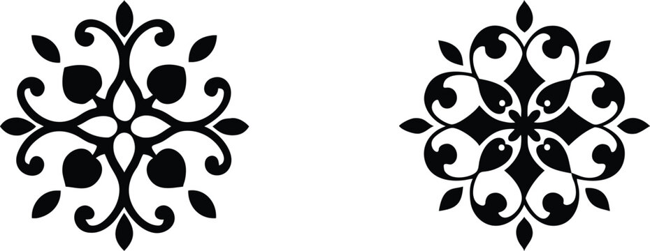 Artistic traditional patterns icon, ornamental ethnic decorative vector illustration symbol.