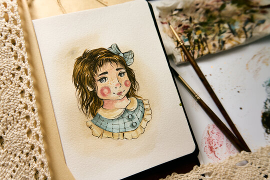 A quiet girl with big cheeks