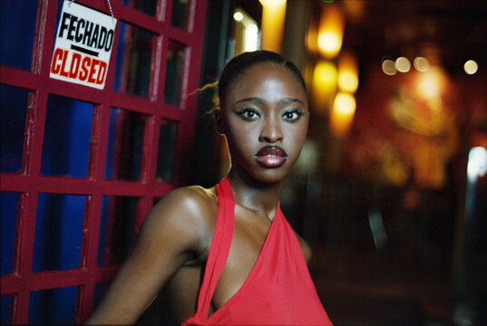 Night Door Portrait
