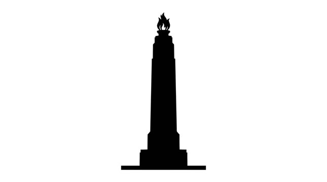 Monument silhouette tower structure.