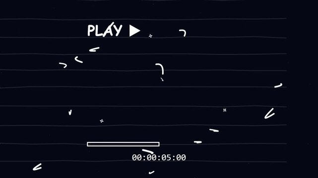 Retro VHS Videotape Playback Screen Overlay with Timecode and Glitch