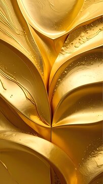 Golden Metallic Abstract Background Texture.