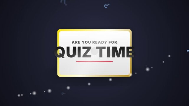 Quiz Time motion graphics template with floating question marks