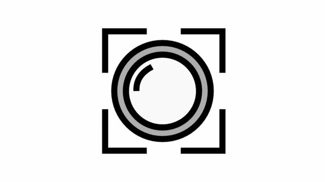 Camera focus and shutter button - clean and modern Photography and videography icon.