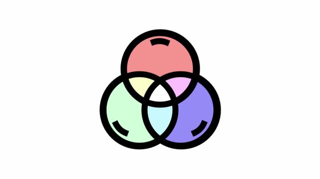 Color theory wheel - clean and modern Photography and videography icon.
