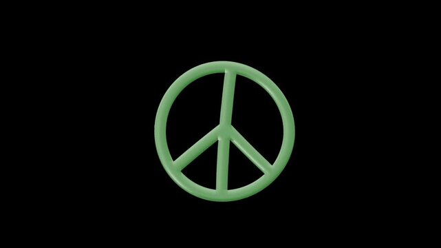 2D Animated Peace Symbol with Minimal Design for Harmony Themes