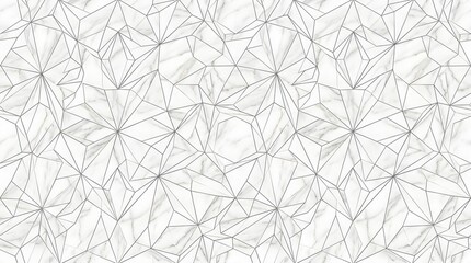 Obraz premium Geometric Low Poly and Luxury White Marble Texture Hybrid Seamless Pattern 