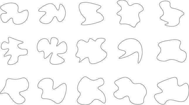 Puzzle piece silhouettes on a white background abstract shapes for games and problem solving