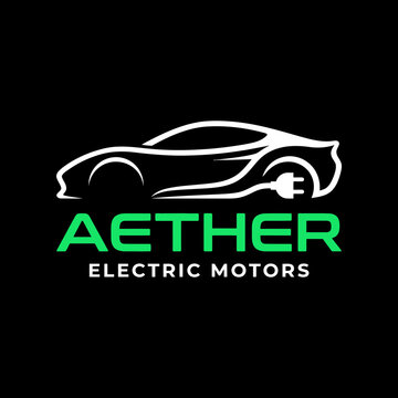 Aether Electric Motors Logo Design.
