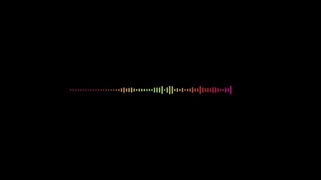 Dynamic Audio Spectrum Visualizer with Vibrant Neon Gradient on Black Backgroundkw gula sajai daw