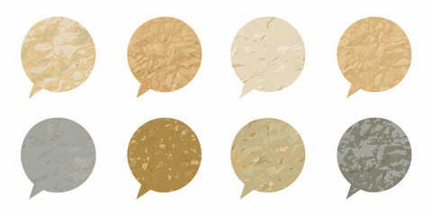 Eight speech bubbles with camouflage patterns vector illustration © Tusar