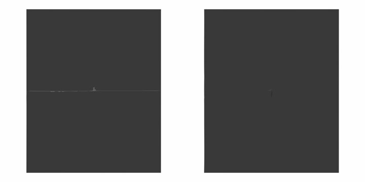Horizontal line with small notch dark silhouette on white background