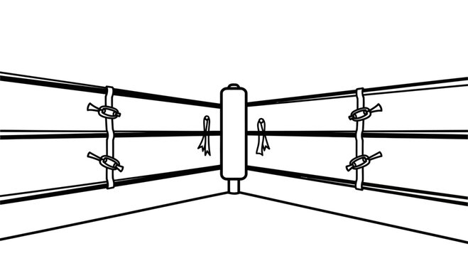Boxing Ring Corner Illustration