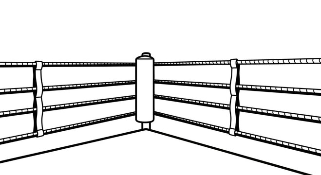 Boxing Ring Corner Illustration