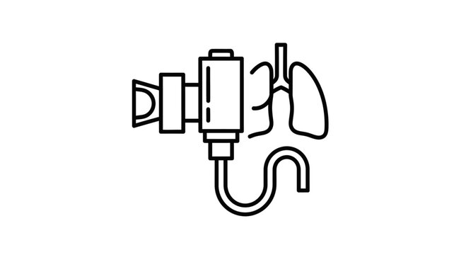 Bronchoscopy Medical Procedure Icon