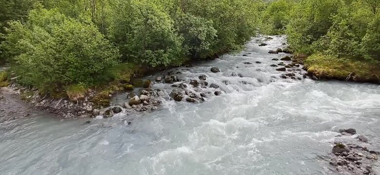 Meltwater in Jostedalsbreen National Park in Norway