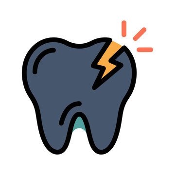 Toothache Dental Pain Symptom Icon for Dentistry