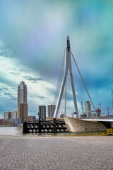 Obraz premium Rotterdam is a major port city in the Dutch province of South Holland.