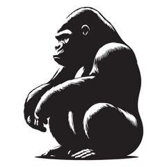 gorilla, silverback gorilla, mountain gorilla, western gorilla, eastern gorilla, baby gorilla, gorilla family, giant ape, primate, wildlife, wild animal, jungle, rainforest, African wildlife. © Maan