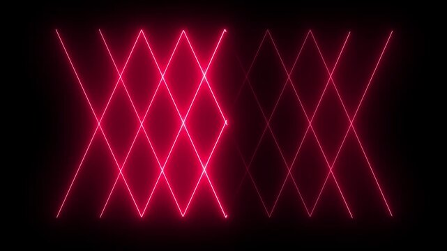 glowing lines in vibrant colors like blue, pink, or green, often with a slight glow effect,4k animation Horizontal glowing colorful neon line animation .Neon color lines as colorful laser wallpaper
