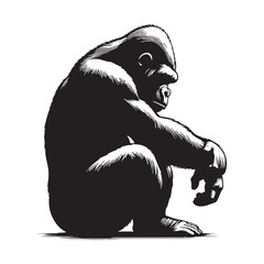 gorilla, silverback gorilla, mountain gorilla, western gorilla, eastern gorilla, baby gorilla, gorilla family, giant ape, primate, wildlife, wild animal, jungle, rainforest, African wildlife. © Maan