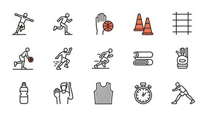 Obraz premium Athletic icons for sports