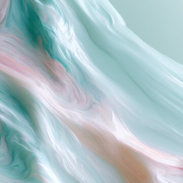 Abstract fluid art background with flowing pastel colors and marble effect texture