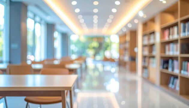 Learning facility background with elegant blur and knowledge driven setting