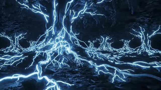 Electricity Lightning Storm Weather Energy Display.