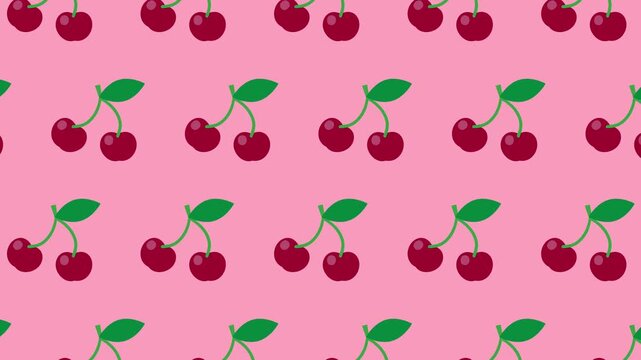 cherry background pattern repeat design animation video footage
