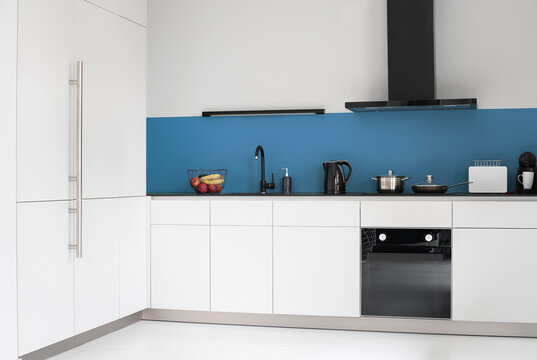 View of modern style kitchen interior, Home staging and minimalism concept, minimal home interior design template