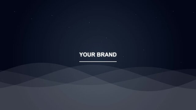 Dark Abstract Motion Background with Animated Waves and Text Placeholder