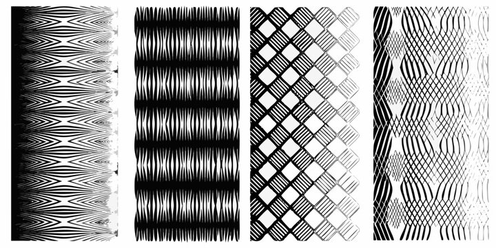 Geometric line patterns on a white background abstract vector design