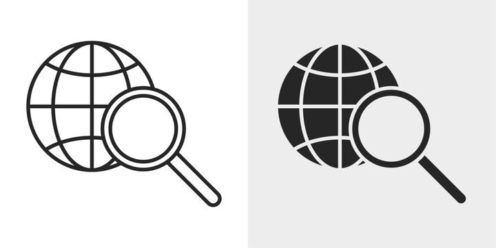 Universal Search Icon represents global search functionality and information discovery.