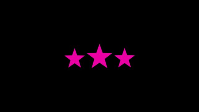 three gray stars three star rating animation, minimalist black stars symbol for customer feedback and review systems . three stars rating icon customer satisfaction icon concept Special with rating st