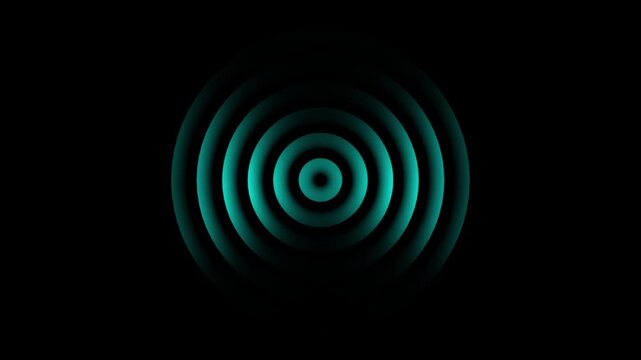 Radio wave looping animation concept.Technology Radio wave station signal.