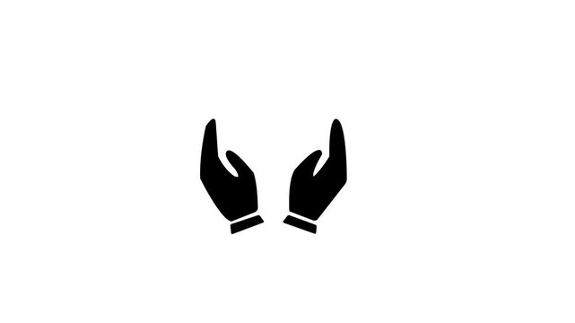 ID white simple thin line animation of perks, HE video with transparent background, seamless loop CK video representing employee perks and bonuses.