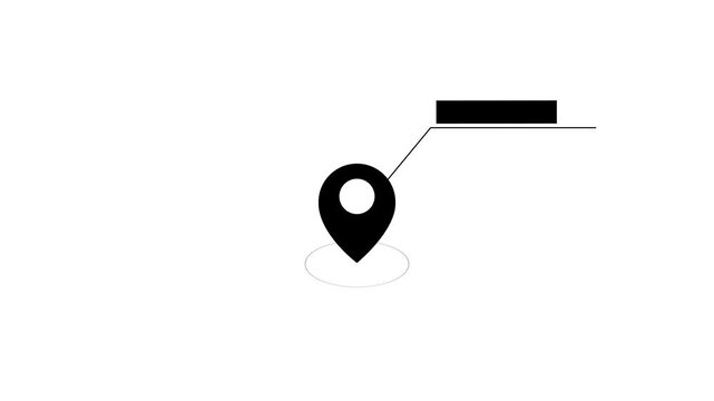 Map Location Pin with Label Pointer, GPS Marker and Navigation Tag Vector Illustration Green Screen Background