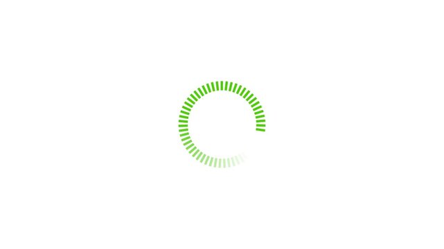 loading glitch circle animation on white background, circle arrow icon refresh and reload animated,circle bar for spinning loading animation video , 4k video animated background.