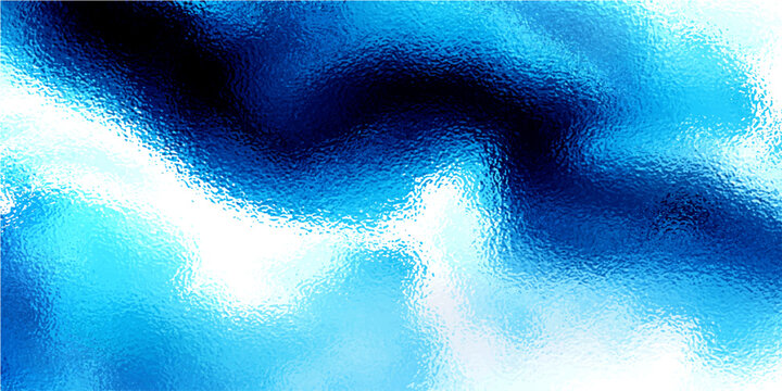 Abstract swirling vortex of deep indigo and cyan blues, evoking a sense of ethereal fluidity and dynamic motion, with frosted glass texture and a hint of cosmic energy
