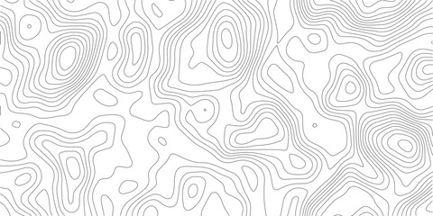 Abstract topographic map lines pattern in black and white with topography abstract background geography cartography elevation monochrome landscape © MIm