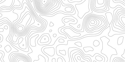 Black and white topographical map lines abstract background with topography abstract geography cartography elevation background monochrome landscape © MIm