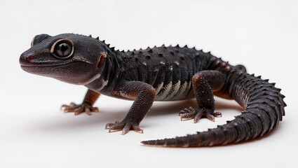 Fototapeta premium Leopard Gecko Collection Isolated on White Background, Color Morph Reptile Set