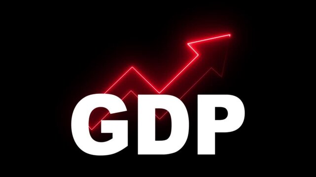 A GDP growth economy finance investment market chart arrow profit trend surge GDP growth economy finance investment bar chart arrow coin stack rising optimism and challenge